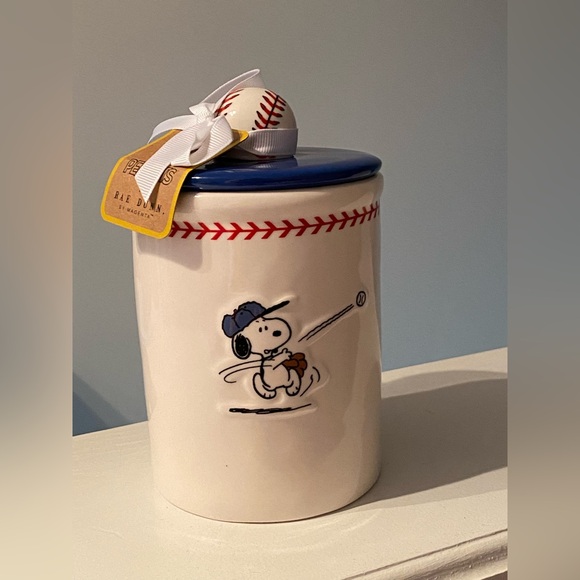 Rae Dunn Other - Rae Dunn Peanuts Baseball Canister - White and Blue NWT